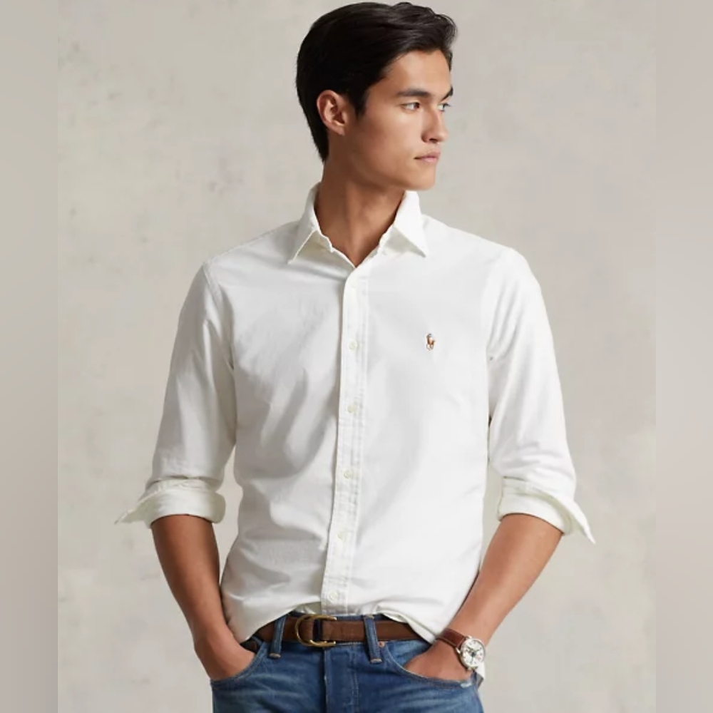 Ralph Lauren Men's Classic White Button Down Shirt